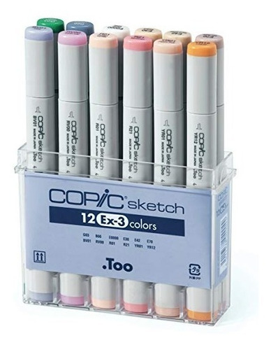 Copic Bosquejo Del Marcador Del 12 Extra Color Set Ex-3