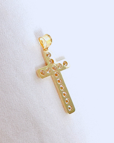 Dije En Forma De Cruz Sencilla Md 2.1 Cm De Oro 10k