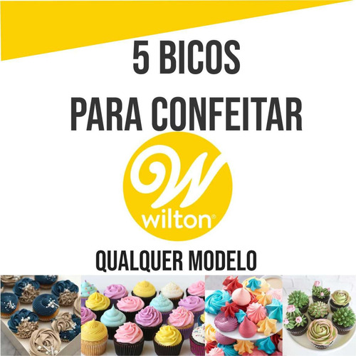 5 Bicos Wilton De Confeitar Bolos Original  Profissional