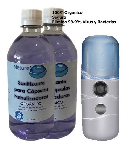 2 Sanitizante Para Capsulas Nano Difusor Desinfectante 500ml