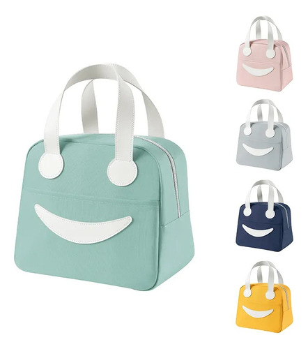 Lonchera Bolso Térmico Divertido Smile Para Niños En Colores