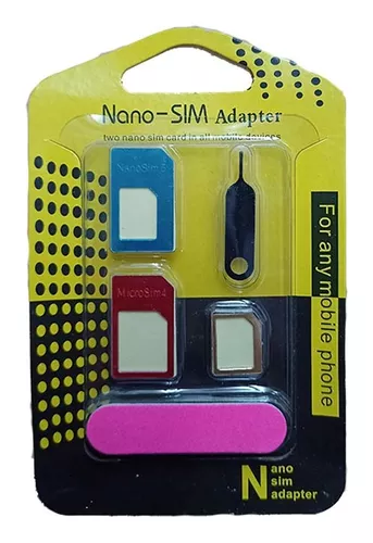 Adaptador de Tarjeta SIM Nano y Micro SIM Polaco Chip y Extractor de Tarjeta