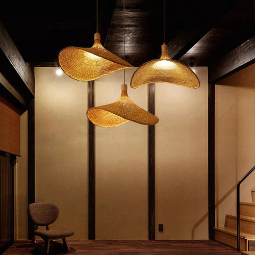 Luces Colgantes De Mimbre De Estilo Nórdico Moderno
