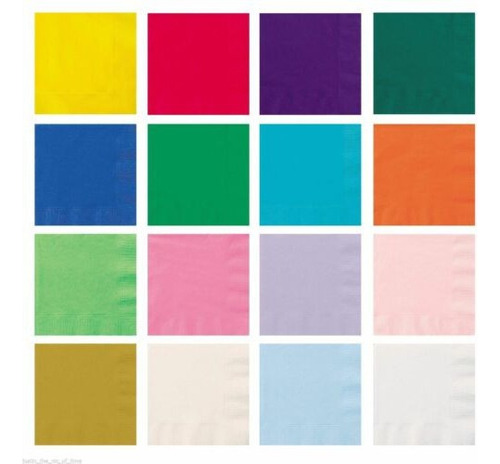 Servilletas De Papel Varios Colores 30pcs Fiesta Coctel 25cm Color Azul claro