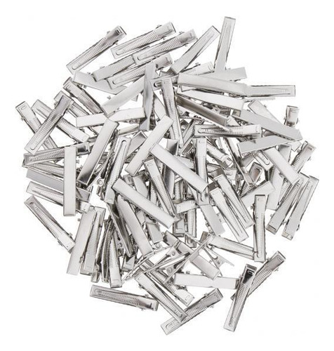 4 Pieza De 50 Pinzas Para El Cabellero De Metal De Plateado,