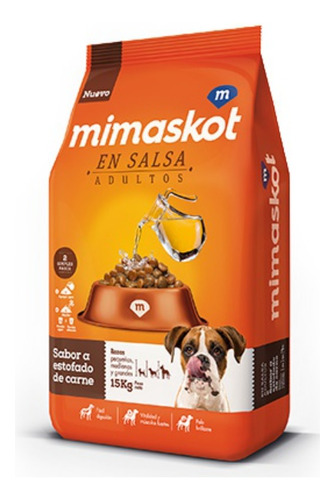 Mimaskot En Salsa Estofado De Carne, Adulto Todas Razas 15kg