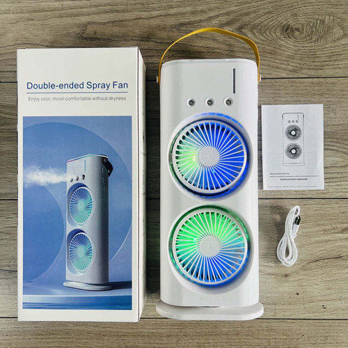 Ventilador De Escritorio De Doble Cabezal Usb De Aire Acondi