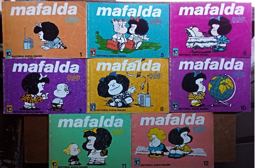 Mafalda -  Quino, 8 Libritos De Tiras