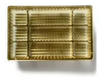 Comprar Charola Inserto Chocolates Trufas 9 Cav Cuadrado Dorado 25pz