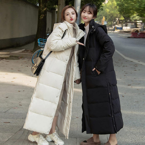 Parka De Invierno Con Chaqueta Larga De Plumón Para Mujer