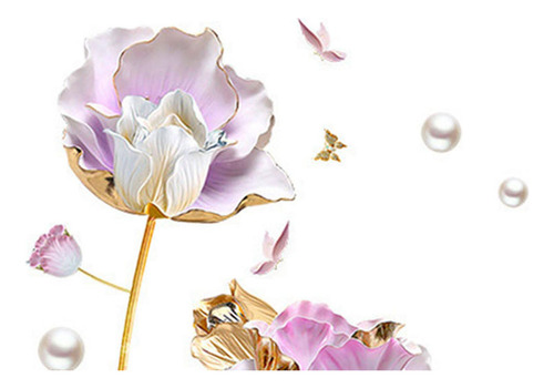 2 Pegatinas De Pared De Flores, Calcomanías Artísticas