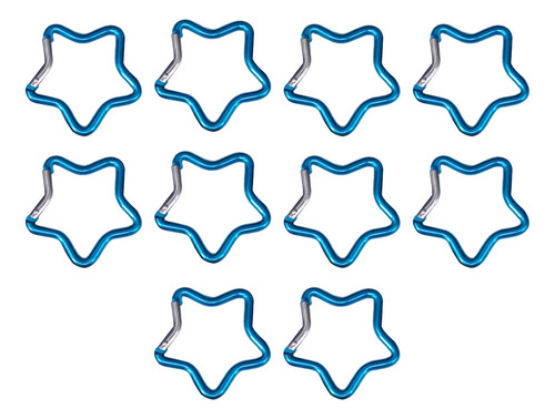 2 Mosquetón Con Forma De Estrella De Cinco Puntas, Azul