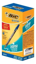 Comprar Bolígrafos Lapiceras Biromes Bic Cristal Bold Intense 1.6 mm tinta azul caja x 25 unidades Colegial Oficina Universidad