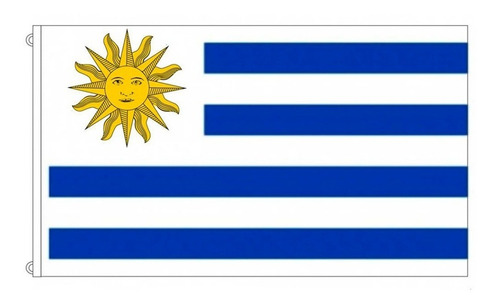 2 Bandera Uruguay 1,50x90cm Más 1 De Auto Envío Incluído