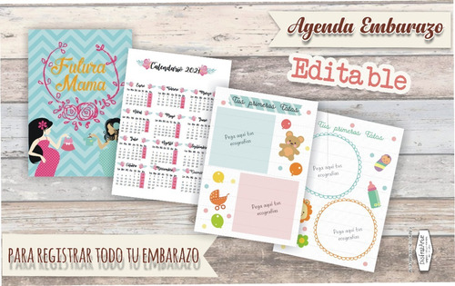 Agenda Embarazo + Cuadernos Pediátricos Editables