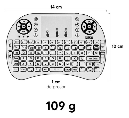 Imagen 5 de 10 de Control Like Teclado Y Mouse Android Para Smart Tv Dimm