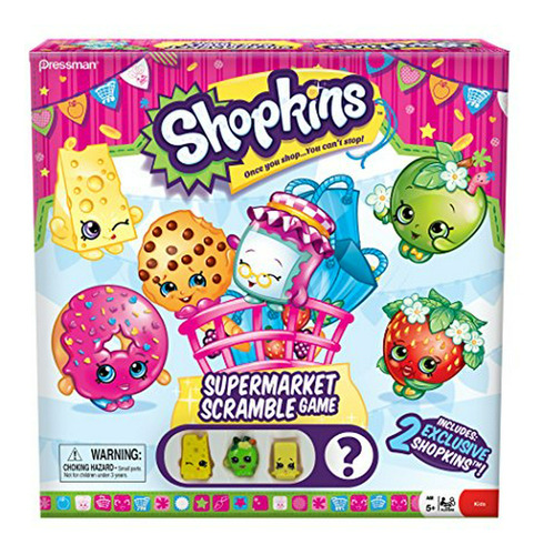 Shopkins Supermarket Scramble Game Con 4 Personajes De Shopk