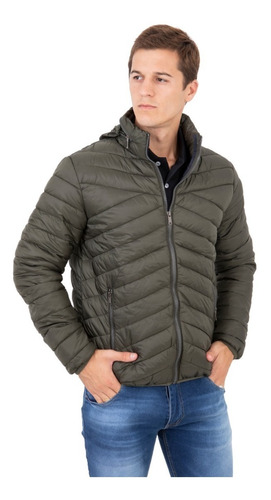 Imagen 4 de 5 de Campera Inflable Capucha Oculta Polo Club Colores