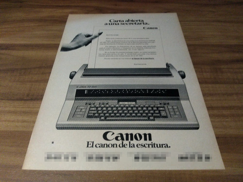 (pe248) Publicidad Maquina Electronica Canon (Usado)