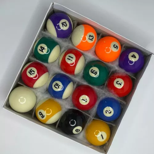 Jogo De Bolas De Bilhar Sinuca Snooker 50mm Bolão 54mm