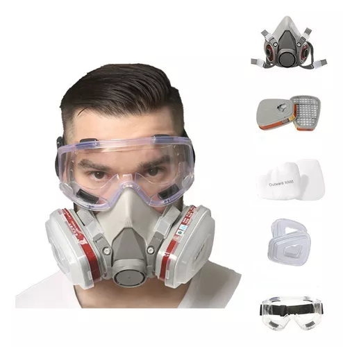 Máscara de Gas a prueba de polvo, mascarilla de media cara, filtros