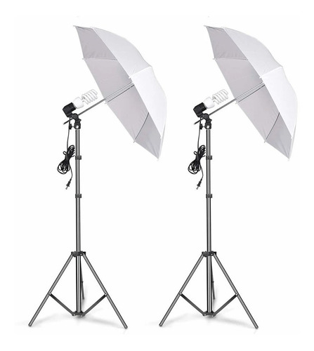 Imagen 1 de 9 de Kit De Fotografia Video Iluminacion Continua Sombrillas