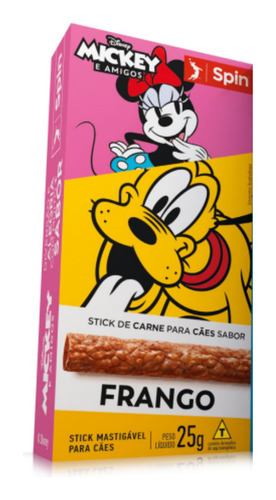 Petiscos Spin Disney Pixar Mickey Para Cães Sabor Frango 25g