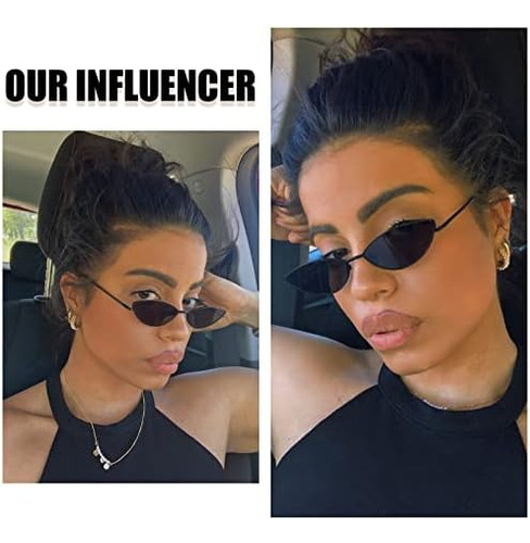 Duco Vintage Oval Gafas De Sol Para Mujer Triángulo Pequeño
