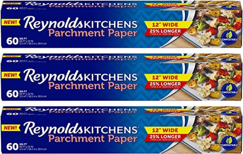 3 Rollos De Papel Para Hornear Reynolds