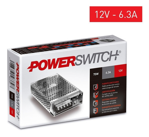 Imagen 3 de 7 de Fuente Switching Metalica 12v 6a Amp Cctv Tira Led