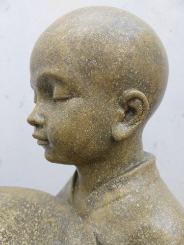 Estatua Monje Hindú Niño Símil Piedra (solo X Pedido)