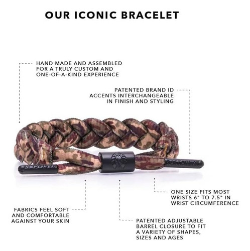 Brazalete Trenzado Rastaclat Para Hombres Y Mujeres Bosque |