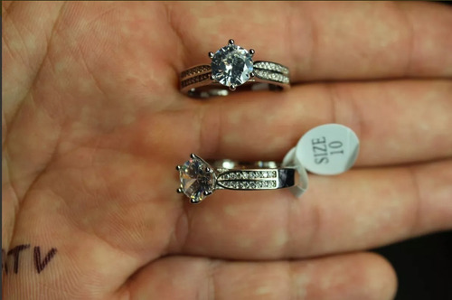 Imagen 3 de 10 de Anillo De Compromiso Plata Ley 925 Con Baño De Oro Blanco