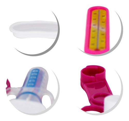 Imagem 6 de 7 de Brinquedo Kit Medico Rosa 6p Estetoscópio Termômetro Alicate