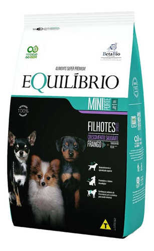 Ração Cães Equilíbrio Mini Filhotes Frango 1kg