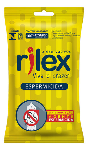 Preservativo Espermicida 03 Unidades Rilex