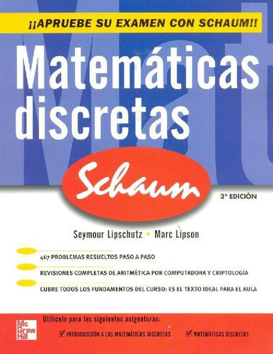 Matematicas Discretas, De Lipschutz. Editorial Mcgraw Hill En Español