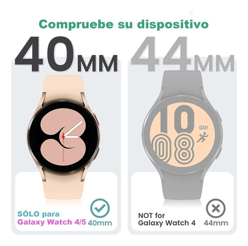 . 2pzs Funda Protector Mica Para Galaxy Watch 4/5 40/44mm