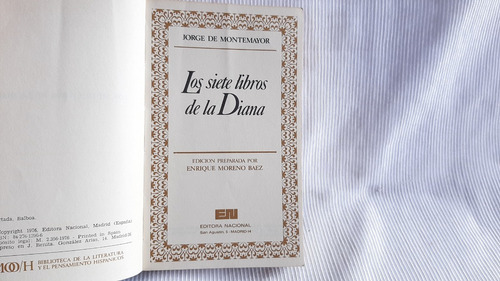 Imagen 3 de 7 de Los Siete Libros De La Diana Montemayor Editorial Nacional