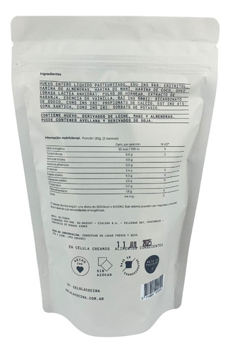 Galletitas Cookies Keto Citric Celula 150 G Sin Gluten