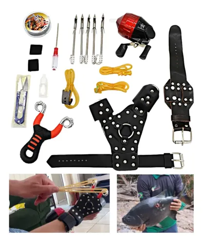 18 Pcs Conjunto De Dardos De Pesca Multifuncionais Slingshot
