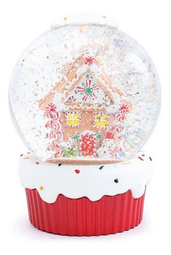 Globo De Neve Candy Com Led 16x11x11 1105311 Água Cromus Cor Branco