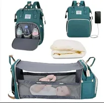 Comprar Mochila Bolso Maternal Con Cuna Cambiador Impermeable.