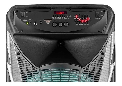 Caixa De Som Multilaser Bluetooth Led 700w Bivolt Sp341 Cor Preto