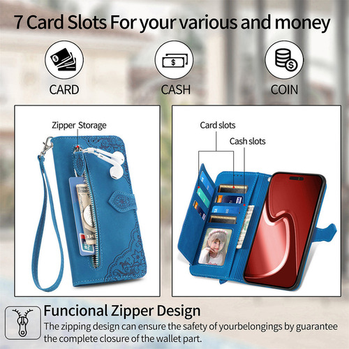 Funda Para Teléfono Oppo A18 A17 A16 A15 A12 Funda De Piel Tipo Cartera