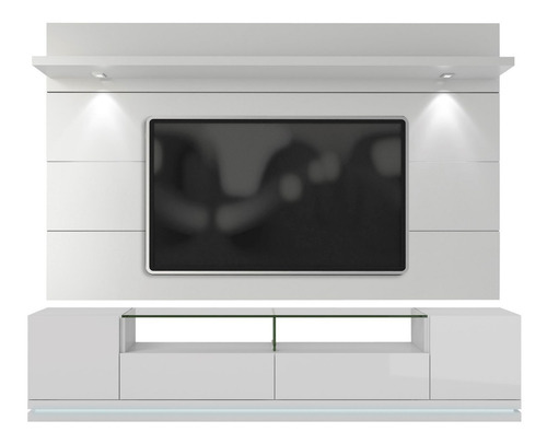 Imagen 3 de 5 de Mueble Tv Con Panel Oculta Cable Ref: Livo 4.0 Lacado
