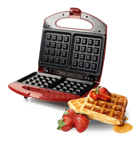 Wafflera 2 Waffles 750w Sw282 Indicador Luminoso Ken Brown