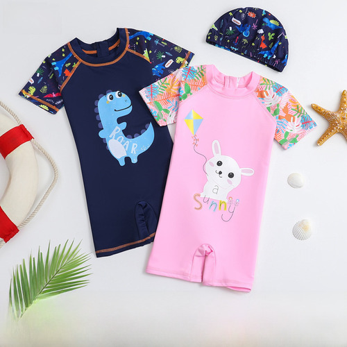 Traje De Baño De Una Sola Pieza Para Niños, Estudiantes, De