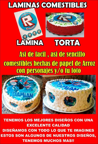 torta roblox con lamina comestible