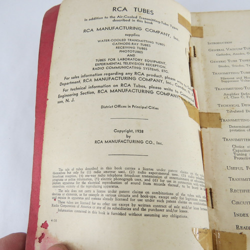 L2521 Rca Air-cooled Transmitting Tubes Technical Manual Tt3 (Usado)